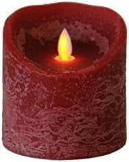 Klocke Dekorationsbedarf LED Kerze - Moderne Form - Mit Timer (Rot, Höhe: 10cm - Ø 10cm) von Klocke Dekorationsbedarf