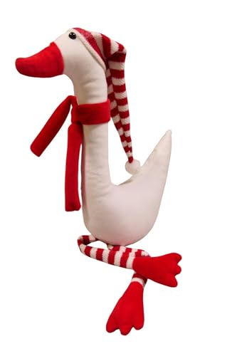 Klocke Dekorationsbedarf Weihnachtliche Stofffiguren - Charmante Maus oder Elegante Gans mit Schal - Festliche Deko für Zuhause & Geschenke (Gans) von Klocke Dekorationsbedarf