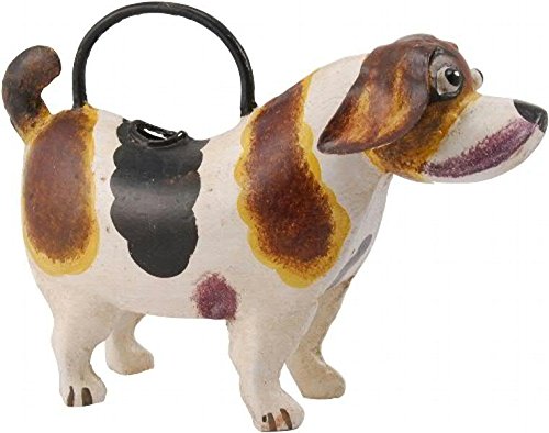 Klocke Dekorationsbedarf Witzige & Sommerliche Tier Gießkanne - Große Auswahl - Handbemalt - Garten Gießkanne & Dekoelement zugleich - Metall/Metallgießkanne (Hund - Höhe 27cm) von Klocke Dekorationsbedarf