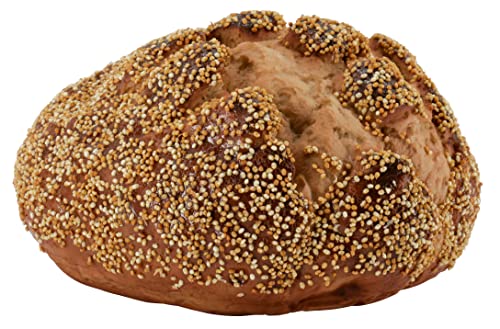 Naturgetreue Lebensmittel Attrappe – Künstliche Backwaren & Brot & Kleingebäck – Food Dummy/Plastikessen - Dekoration (Brot Sesam - 1 Stück - 17 cm) von Klocke Dekorationsbedarf