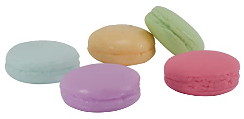 Naturgetreue Lebensmittel Attrappe – Künstliche Feinbackwaren & Dauerbackwaren – Food Dummy/Plastikessen - Dekoration (Macaron - 5er Set - 5 cm) von Klocke Dekorationsbedarf