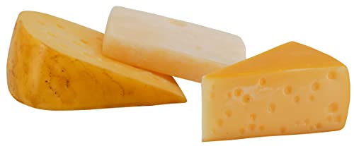 Naturgetreue Lebensmittel Attrappe – Künstliche Käseartikel – Food Dummy/Plastikessen - Dekoration (Käse - 3er Set) von Klocke Dekorationsbedarf