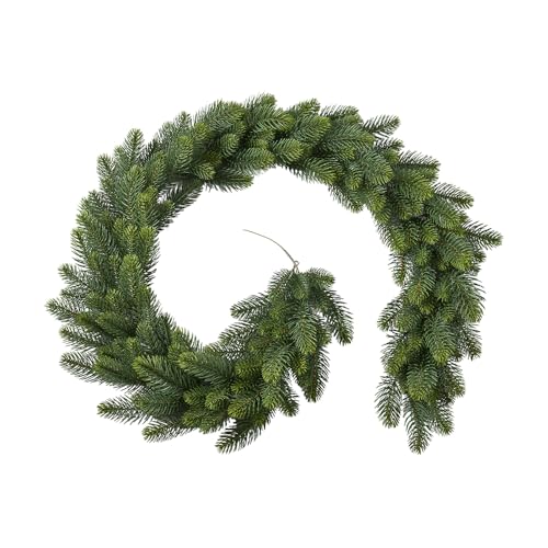 Tannen-Girlande Künstlich Grün – Voluminöse Weihnachtsdekoration für Innen & Außen, flexibel biegsam, langlebig & nadelbeständig (180 cm Länge mit 168 Tips) von Klocke Dekorationsbedarf