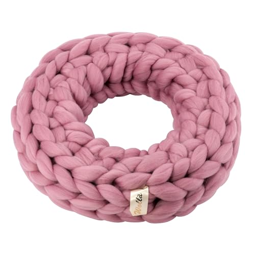Wollkranz aus 100% Merinowolle – Feuerfest & Farbenfroh - Wolla (Altrosa, ⌀ 47 cm) von Klocke Dekorationsbedarf