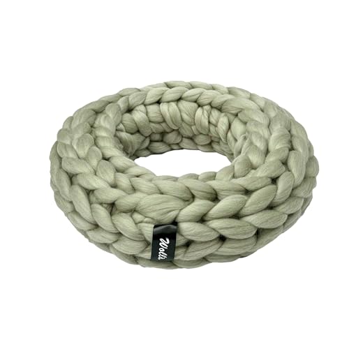 Wollkranz aus 100% Merinowolle – Feuerfest & Farbenfroh - Wolla (Taupe, ⌀ 60 cm) von Klocke Dekorationsbedarf