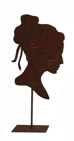 Rost Deko - Dekoobjekt für Garten - Große Frauenbüste/Dekobüste - Metall/Edelrost - Höhe 50cm - Gartendekoration/Silhouette Rost Deko - Dekoobjekt für Garten - Große Frauenbüste/Dekobüste - Metall/Edelrost - Höhe 50cm - Gartendekoration/Silhouette von Klocke Edelrost Dekor