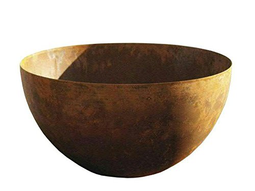 Rostige Schale Rund (Halbkugelschale) - Medium Dekoschale: Ø 40cm - Wetterfest & Frostsicher - Metall/Edelrost/Rost - Rostschale/Metallschale zur Dekoration im Garten/Gartendekoration von Klocke Edelrost Dekor