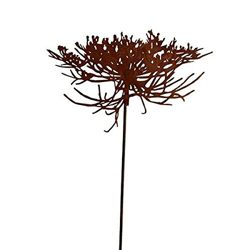 Wunderschöner & Hochwertiger Gartenstecker – Rost Blume/Blumenstecker – Große Auswahl – Edelrost Dekoblume – Metall Gartendeko (Blüte - Ø 40cm) von Klocke Edelrost Dekor