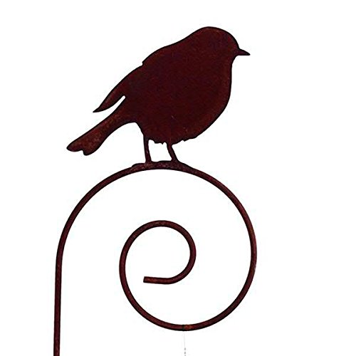 Wunderschöner & Hochwertiger Gartenstecker - Tier Figur Rost Stecker/Tierfigur Große Auswahl Edelrost Gartenfigur Metall Gartendeko (Vogel - Länge 150cm) von Klocke Edelrost Dekor
