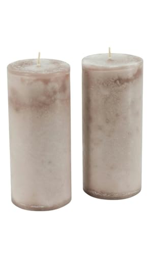 Adventskerzen/Kranzkerzen/Stumpenkerzen - Große Auswahl - Adventskranz/Weihnachtskranz/Weihnachten Kerzen (Stein, XL & Breit: Höhe 18cm / Ø 8cm - 2 Stück) von Klocke Kerzen