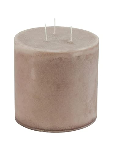 Hochwertige Mehrdochtkerze/Dreidochtkerze – Gefahrloses & Gleichmäßiges Abbrennen - Stumpenkerze (Stein, Ø 15 cm/Höhe 15 cm) von Klocke Kerzen