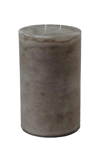 Hochwertige Mehrdochtkerze/Dreidochtkerze – Gefahrloses & Gleichmäßiges Abbrennen - Stumpenkerze (Stein, Ø 15 cm/Höhe 25 cm) von Klocke Kerzen