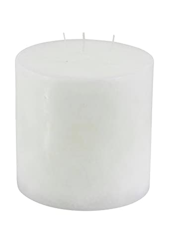 Hochwertige Mehrdochtkerze/Dreidochtkerze – Gefahrloses & Gleichmäßiges Abbrennen - Stumpenkerze (Weiß, Ø 15 cm/Höhe 15 cm) von Klocke Kerzen