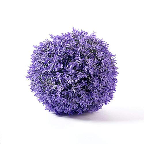 Hochwertige & Künstliche Lavendel Dekokugel/Blütenkugel - Neu 2020 - Kunstpflanze Tischdeko - Lavendelkugel/Buchskugel - Naturgetreue Lavendeldeko (Medium: Ø 25cm) von Klocke Kunstpflanzen