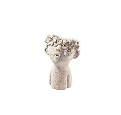 Witziger Pflanzkopf Büste - Figur zum Bepflanzen – Keramik Pflanzgefäß - Pflanzfigur Dekoration (Klein: Höhe 18cm) von Klocke Pflanzgefäße