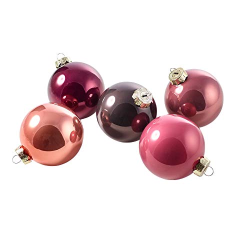 Hochwertige & Dekorative Glas Weihnachtskugeln - Groß - Klassische Christbaumkugeln & Einzigartige Farbauswahl – Glänzend & Matt - Glaskugeln Weihnachten (Berry Mix, Ø 8cm (28 Stück Sortiert)) von Klocke Weihnachtskugeln