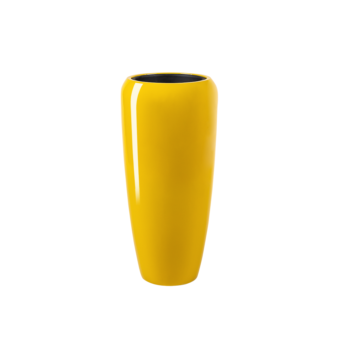 Klocke Design Pflanzgefäß/Bodenvase glänzend curry ⌀ 34 cm x H 75 cm von Klocke