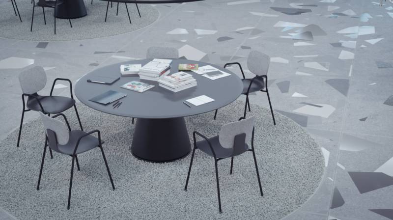 Klöber CoMeet work Besucherstuhl mit Vierbeingestell und optionaler Polsterung von Klöber