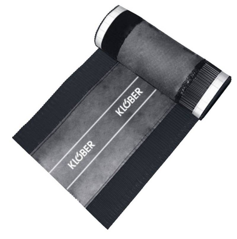 Klöber Schutzplane Uni Roll Firstrolle 300mm x 5m Schwarz mit luftdruchlässigem PP-Vlies von Klöber