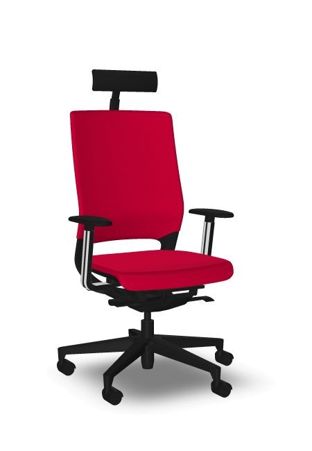 Mera Büro-Drehstuhl (Mer95) mit hoher Rückenlehne, vollumpolstert und Nackenstütze von Klöber