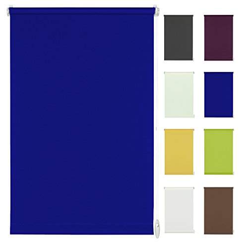 Seitenzug-Rollo Ohne Bohren Easy-Fix Klemmfix (90 x 210 cm, dunkelblau) von Klöckner