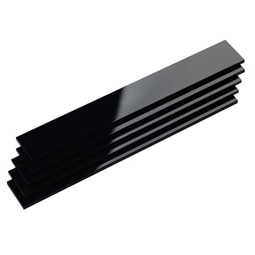 Klötzchenmamm Acrylklötzchen, satiniert, fluoreszierend, glänzend schwarz (Acrylklötzchen glänzend schwarz) von Klötzchenmann