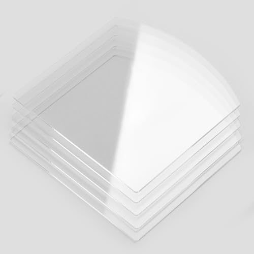 Klötzchenmann Acrylglasscheibe 2mm 150x150, 5 Stück, abgerundet Bogen, Acrylglas, satiniert transparent Acrylplatte (Bogen) von Klötzchenmann