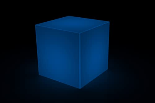 Kloris Cubo Couchtisch hell, quadratisch, 35 x 35 x 35 cm, Polyethylenblau für Garten und Innenbereich von Kloris