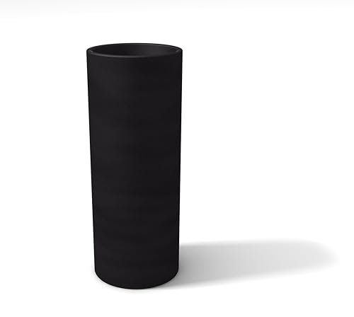 Kloris Hoher Übertopf Barock 70 schwarz Graphit Polyethylen Durchmesser 35 cm Höhe 70 cm Tiefe Fach 26 cm Made in Italy von Kloris