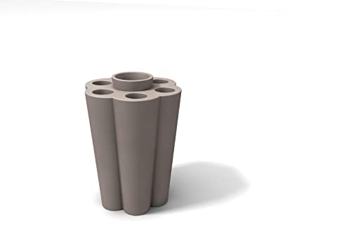 Kloris LULET Schirmständer aus Polyethylen mit Abflussloch und Entleerungskappe Taupe Made in Italy von Kloris