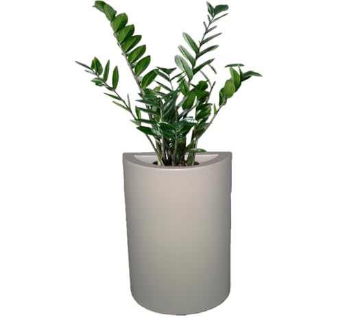 Kloris Moderne Vase für den Garten, Modell App, Höhe 45 cm, Farbe: Taubengrau, 45 x 22 cm, Höhe 45 cm, hergestellt in Italien von Kloris