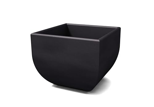 Kloris Moderne quadratische Vase Mittelmeer, glatt, 50 x 50 cm, Höhe 42 cm, Farbe: Graphit, hergestellt in Italien Kloris Moderne quadratische Vase Mittelmeer, glatt, 50 x 50 cm, Höhe 42 cm, Farbe: Graphit, hergestellt in Italien von Kloris