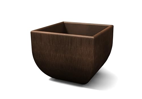 Kloris Moderne quadratische Vase Mittelmeer, rustikal, 35 x 35 cm, Höhe 31 cm, Farbe Bronze, hergestellt in Italien Kloris Moderne quadratische Vase Mittelmeer, rustikal, 35 x 35 cm, Höhe 31 cm, Farbe Bronze, hergestellt in Italien von Kloris