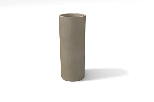 Kloris Pflanzgefäß 70 cm hoch, Übertopf Barock, zylindrisch, Polyethylen, 35 x 35 x 70 cm, Tiefe Fach 26 cm, hergestellt in Italien. von Kloris