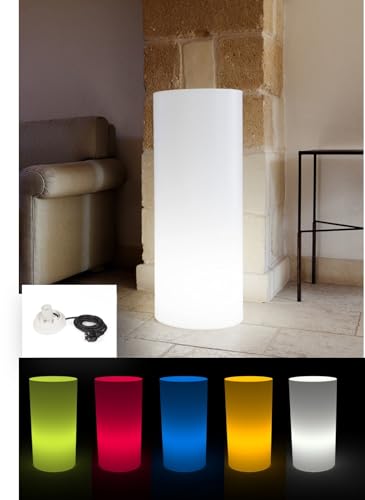 Kloris Roller 70 RGB Basic zylindrische Säu, Kunststoff Harz Polyethylen, Multicolor Licht von Kloris