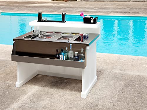 Kloris Easybar Cocktailstation, Polyethylen Edelstahl, Neutralweiß, unica von Kloris