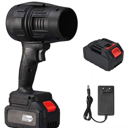 Turbosweep Cordless Power Blower – Dual Battery Multi-Purpose Cleaner, 38000 U/min Stepless Speed Regulation Turbo Sweep Cordless Blower (Schwarz) von Klortecer
