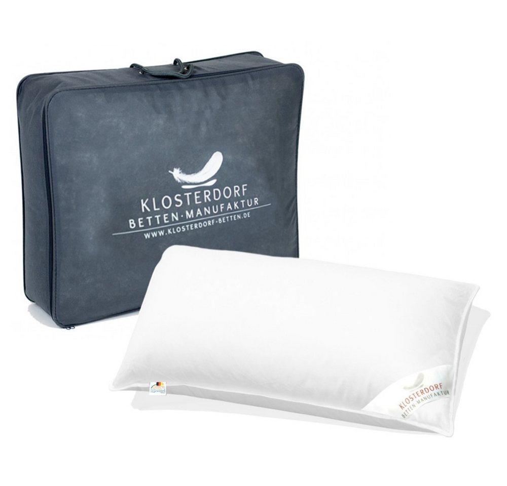 Klosterdorf Betten-Manufaktur Babykissen Premium Baby Kinder Daunen Kopfkissen 40x60 cm - krümmel -, liebevolle Handarbeit aus unserem deutschen Familienbetrieb von Klosterdorf Betten-Manufaktur