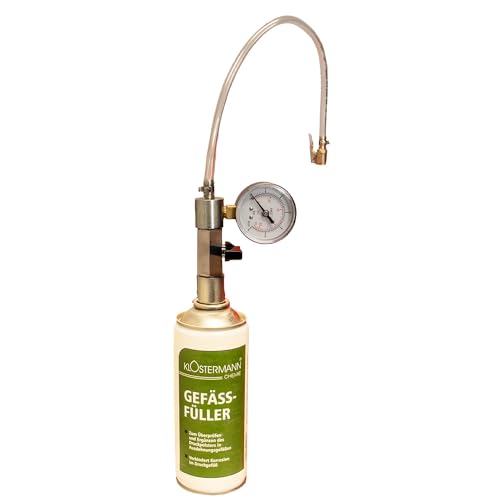 Gefäßfüller (brennbar) 400 ml - Klostermann Chemie 9905 und Anschlussadapter mit Manometer 0-6 bar von Klostermann/ Afriso