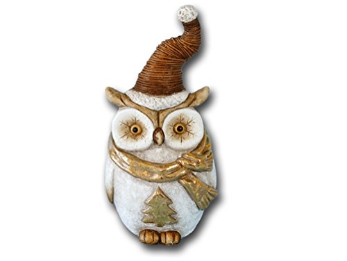 Eule Uhu Eulen Deko Garten Tier Vogel Figur Skulptur Gartenfigur Kauz Statue von Klp