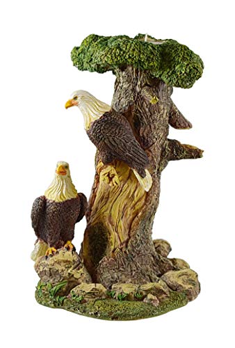 Teelichthalter Weißkopf Adler Vogel Seeadler Deko Garten Tier Figur Windlicht von Klp