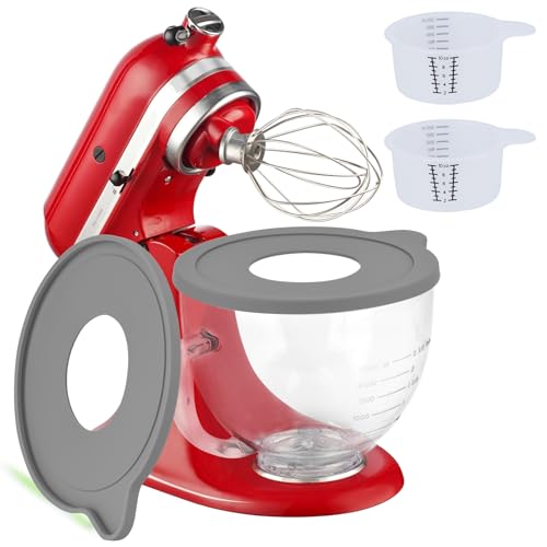 Kltchonald 2 Stück Glasschüsselabdeckungen für KitchenAid 5 Quart Kippkopf Ständer Mixer Schüssel Abdeckungen Deckel von Kltchonald