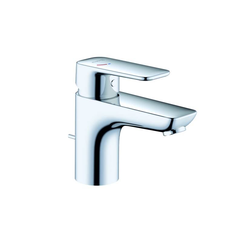 KLUDI PURE&STYLE Waschtisch-Einhandmischer, Auslaufhöhe 75mm, mit Metall Ablaufgarnitur, EcoPlus, 403880575WR4 von Kludi