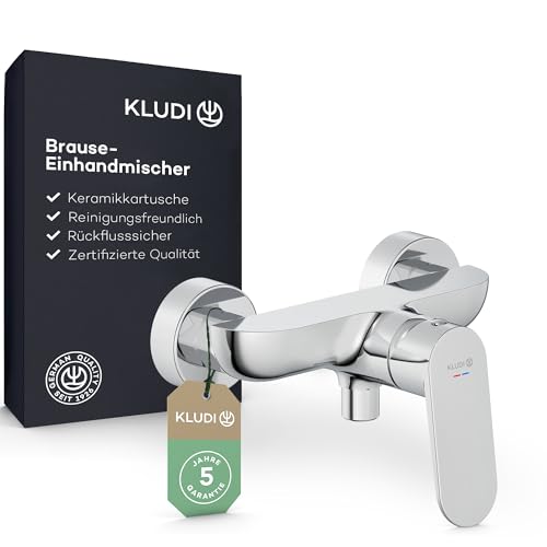 KLUDI-X1 Duscharmatur für 1 Verbraucher, Aufputz zur Wandmontage mit S-Anschlüssen, Brause-Einhandmischer mit hochwertiger Keramikkartusche, Mischbatterie Dusche in Chrom KLUDI-X1 Duscharmatur für 1 Verbraucher, Aufputz zur Wandmontage mit S-Anschlüssen, Brause-Einhandmischer mit hochwertiger Keramikkartusche, Mischbatterie Dusche in Chrom von Kludi