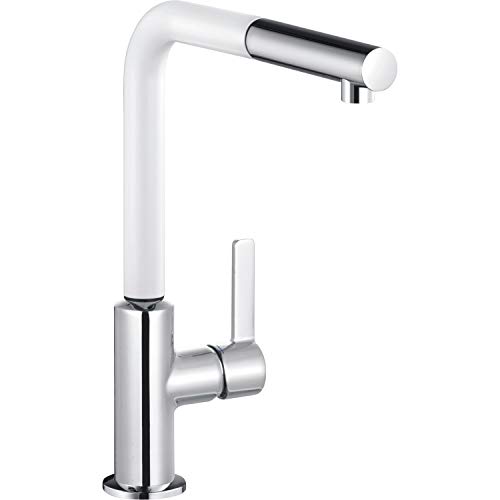 Kludi L-INE S 408519375 LINE-S Spültisch-Einhandmischer DN 15 Weißmatt, chrom/weiß von Kludi