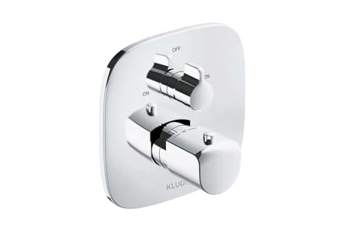 Thermostat / Unterputz-Wannenfüll- und Brause-Thermostatarmatur Ameo | Feinbau-Set mit Funktionseinheit mit Keramik-Absperrventil und Umstellung als Drehventil | Heißwassersperre: 38°C von Kludi