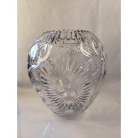 Große Bauchige Bleikristall Vase Geschliffen Passen Auch Oster Äste Zum Hängen Von Ostereier Oder Glaskugeln 28 cm Hoch von KlunkerimBunker