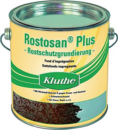 4 Dosen Rostschutz Rostosan grau 4 x 2500ml 1l=15m² von Kluthe