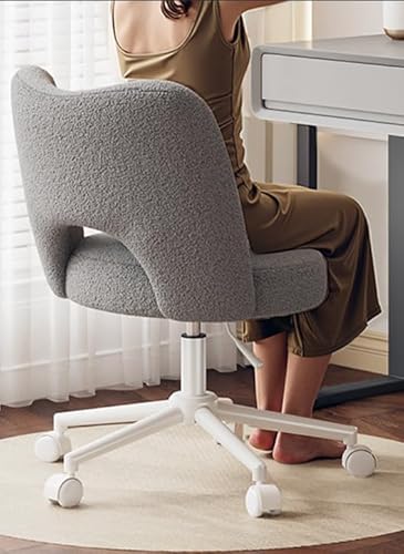 Klyvvo Grauer Bürostuhl für Homeoffice, 200 kg Höchstgewicht, höhenverstellbar mit Rollen, Schreibtischstuhl für Arbeitszimmer & Schlafzimmer von Klyvvo