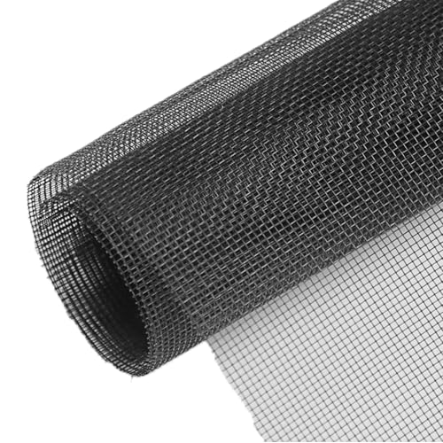 Kmarouse Fenstergitter for Ersetzen, DIY, Verstellbares Fiberglas-Fliegengitter, Langlebige Fliegengitterrolle for Fenster, Türen Und Terrassengitter, Reparatur Von Schiebetüren(Schwarz,180x300cm) von Kmarouse